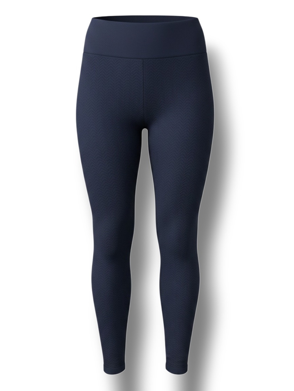Wonderly Women’s Wide Waist Band Solid Fleece Lined Leggings, Navy, size XXL